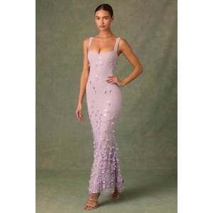 Oh Polly Embellished Fishtail Corset Gown in Lilac 6